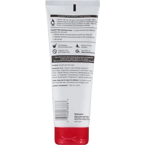 Eucerin Skin Calming Cream 8 oz. Tube (Pack of 3) | Soothes Dry, Itchy Skin with Natural Oatmeal thumbnail 7