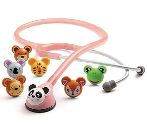 ADC Adscope Adimals 618 Pediatric Stethoscope Pink 76.2 cm (30 Inch) | Tunable AFD Technology for Clear Auscultation thumbnail 1