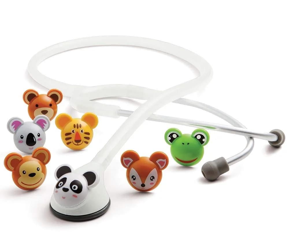ADC Adimals 618 Pediatric Stethoscope Seafoam | Tunable AFD Technology, 30 Inch Length — White