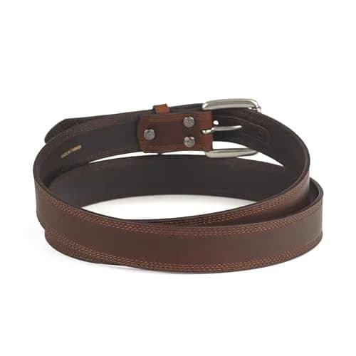 ARIAT Men's Copper Full-Grain Leather Belt with Silver Buckle, 44 | Classic Western Style & Durability thumbnail 4