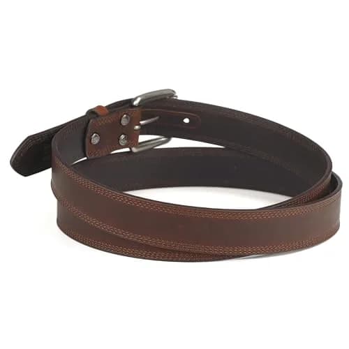 ARIAT Men's Copper Full-Grain Leather Belt with Silver Buckle, 44 | Classic Western Style & Durability thumbnail 5