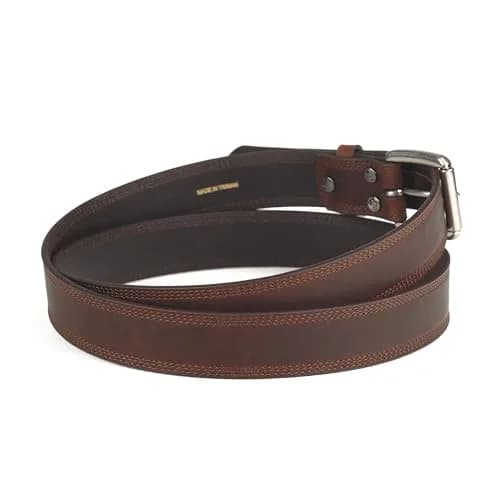 ARIAT Men's Copper Full-Grain Leather Belt with Silver Buckle, 44 | Classic Western Style & Durability thumbnail 3