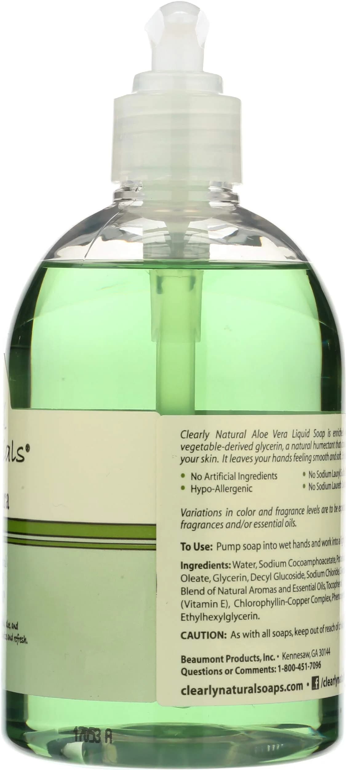 Clearly Natural Liquid Hand Soap with Aloe Vera 355ml (12 Fl Oz) | Gentle Cleanser for Sensitive Skin - view 5