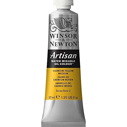 Winsor & Newton Artisan Water Mixable Oil Paint, 37ml Cadmium Yellow Medium | Safer Water-Based Oil Color thumbnail 1