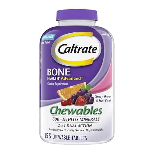 Caltrate Chewables 600 Plus D3 Vitamin D and Calcium Supplement | Sugar Free, Bone & Muscle Support (70-120 chars) thumbnail 1