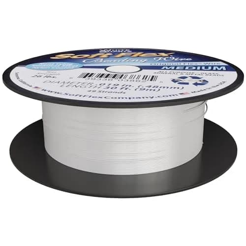 Soft Flex 49 Strand Beading Wire - Medium 0.019" (0.48mm) - 30 Feet (9.14m) | USA-Sourced for Jewelry Making thumbnail 8