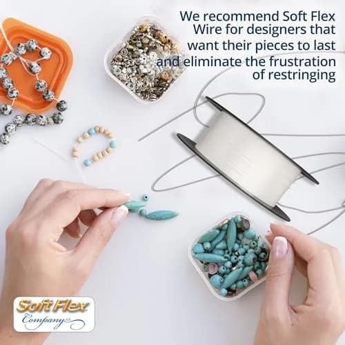 Soft Flex 49 Strand Beading Wire - Medium 0.019" (0.48mm) - 30 Feet (9.14m) | USA-Sourced for Jewelry Making thumbnail 3