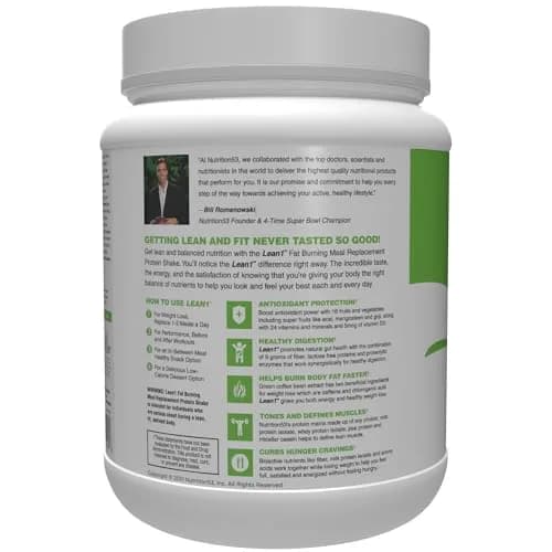 LEAN1 Vanilla Meal Replacement Protein Shake 27.5oz | Supports Weight Loss & Muscle Tone thumbnail 2