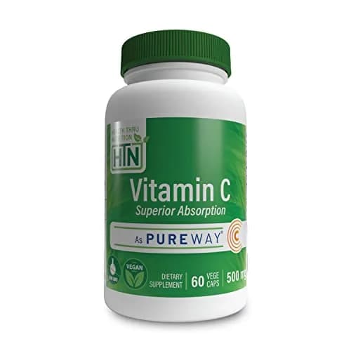 Health Thru Nutrition Vitamin-C 500mg PureWay-C 60 Count High Absorption | Supports Immune & Collagen | Vegan, Non-GMO thumbnail 1