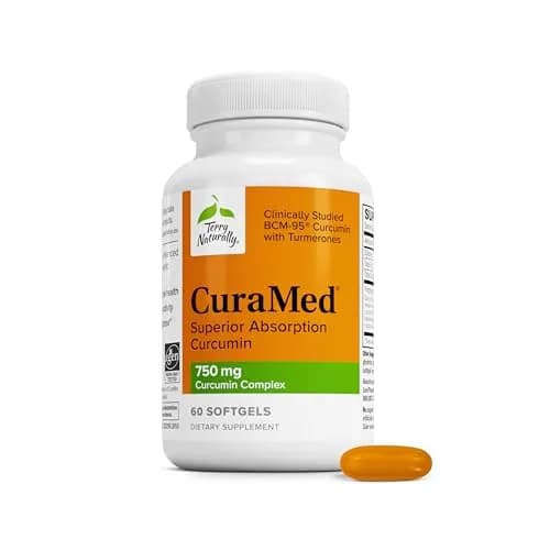 Terry Naturally CuraMed 750mg | Pain & Inflammation Relief - 60 Softgels thumbnail 1
