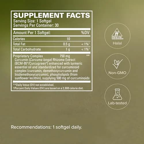 Terry Naturally CuraMed 750mg | Pain & Inflammation Relief, 30 Softgels, Full Spectrum Curcumin thumbnail 5