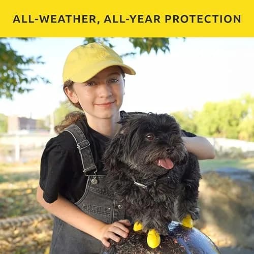 Protex PawZ Rubber Dog Boots for Small Paws | All-Weather Waterproof, Anti-Slip, XX-Small (1"-1.5") Pack of 12 thumbnail 6