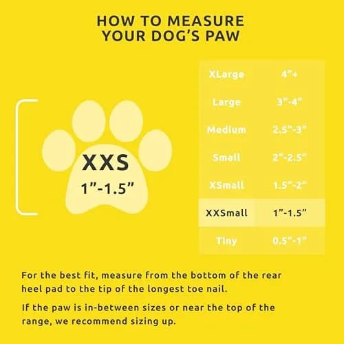 Protex PawZ Rubber Dog Boots for Small Paws | All-Weather Waterproof, Anti-Slip, XX-Small (1"-1.5") Pack of 12 thumbnail 3