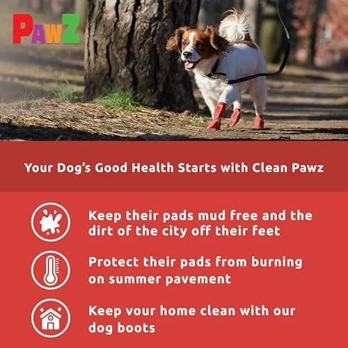 Protex PawZ Rubber Dog Boots Waterproof Non-Slip 12 Pack | All-Weather Paw Protection thumbnail 5