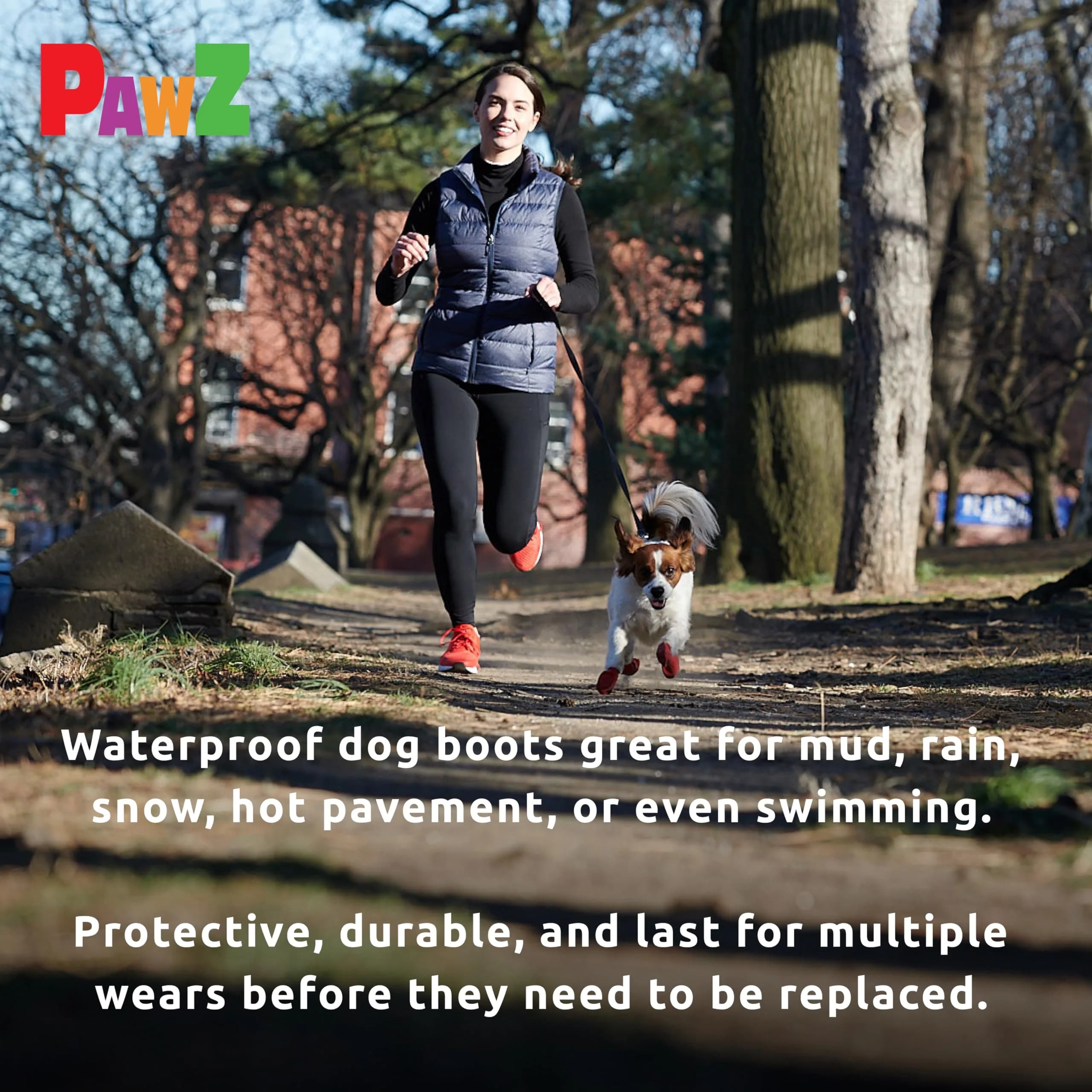 Protex PawZ Rubber Dog Boots Waterproof Non-Slip 12 Pack | All-Weather Paw Protection thumbnail 7