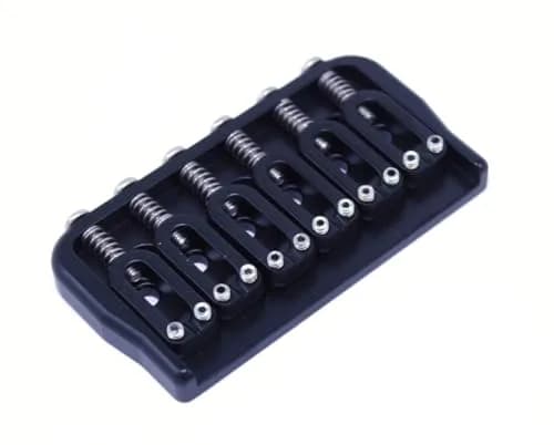 Hipshot 6-String US Fixed Guitar Bridge .125 Black | Premium Brass, 6-String, Fixed System thumbnail 1