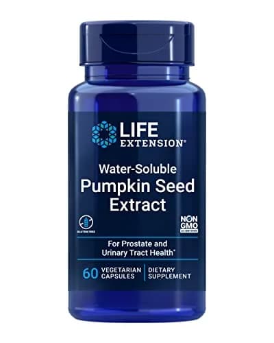 Life Extension Water-Soluble Pumpkin Seed Extract 60 Capsules | Promotes Prostate & Urinary Tract Health thumbnail 1