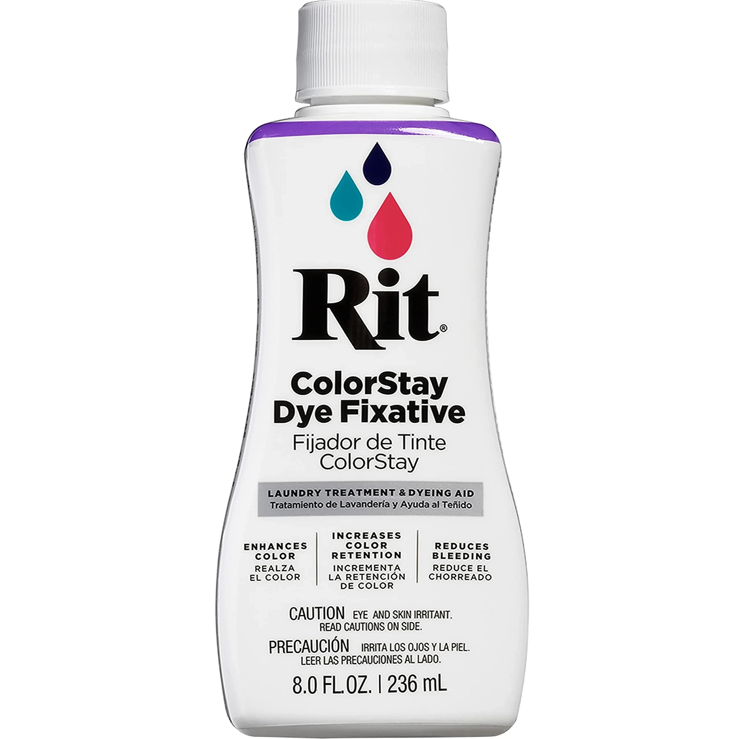 Rit ColorStay Dye Fixative Liquid 236ml (8 fl oz) | Locks in Color & Reduces Bleeding