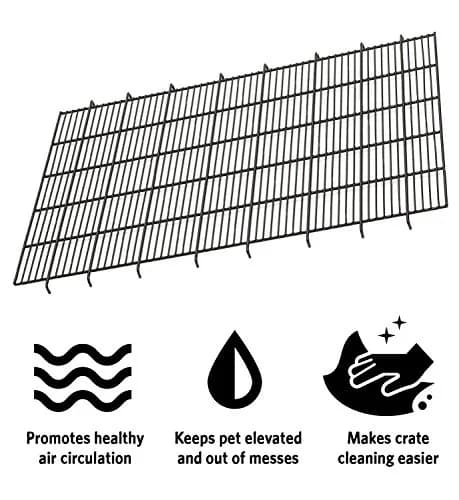 MidWest Homes for Pets MidWest Floor Grid for Dog Crate | Elevated, Durable Vinyl Coated Floor Grid for Intermediate Metal Crates thumbnail 2