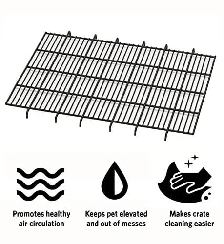 MidWest Homes for Pets Floor Grid for Dog Crate | Elevated, Durable Vinyl Coated Floor (22.6"L x 17.7"W x 1.1"H) thumbnail 2