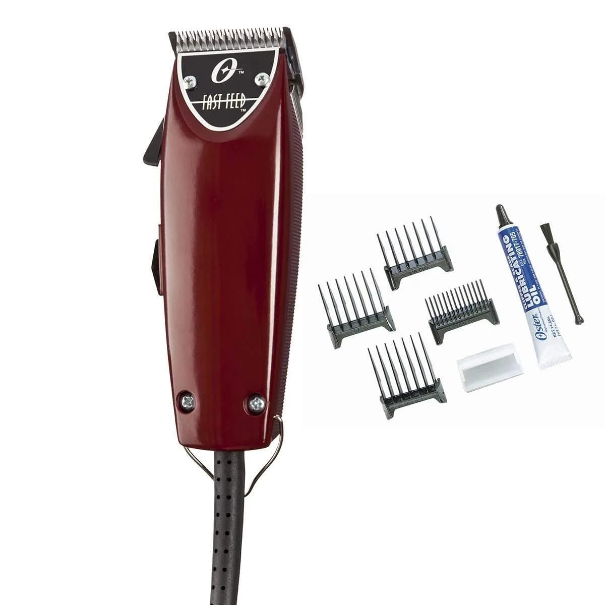 Oster Professional Fast Feed Hair Clipper Adjustable Pivot Motor | Whisper Quiet & Seamless Lengths (7 Piece Set)