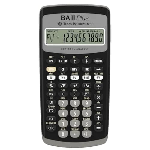 Texas Instruments BA II Plus Financial Calculator Black | Solves Time Value of Money Calculations thumbnail 1