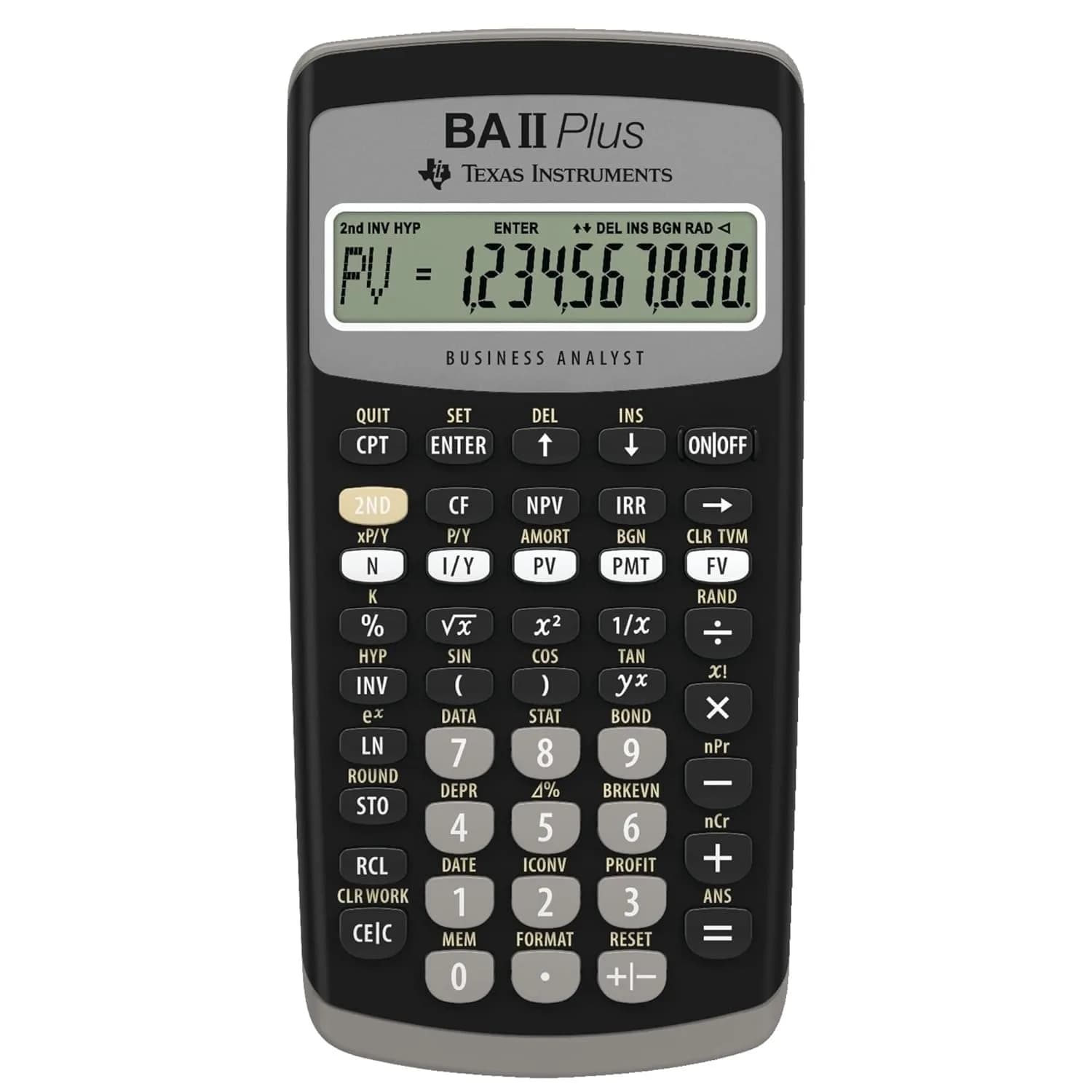 Texas Instruments BA II Plus Financial Calculator Black | Solves Time Value of Money Calculations