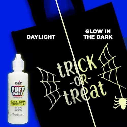 Tulip Puff Glow In The Dark Fabric Paint, 4 Fl Oz | Permanent, DIY & Notoxic Glow for Clothes thumbnail 5