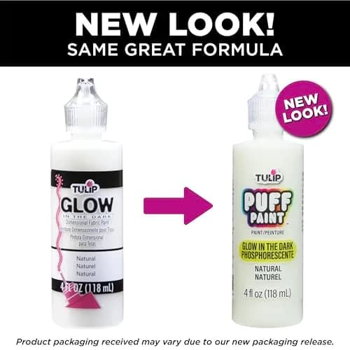 Tulip Puff Glow In The Dark Fabric Paint, 4 Fl Oz | Permanent, DIY & Notoxic Glow for Clothes thumbnail 6