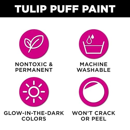 Tulip Puff Glow In The Dark Fabric Paint, 4 Fl Oz | Permanent, DIY & Notoxic Glow for Clothes thumbnail 3