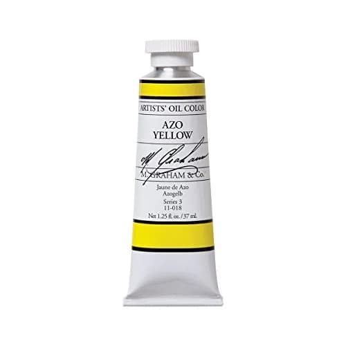 M. Graham Artist Oil Paint Azo Yellow 37ml (1.25 Fl Oz) | Walnut Oil Base, Lightfast I thumbnail 1
