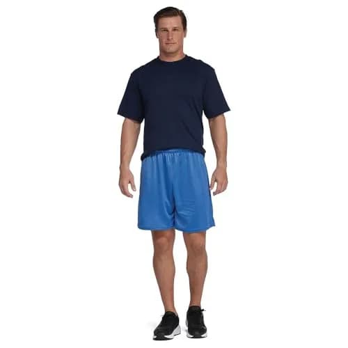 Soffe Mens Nylon Mini-Mesh Fitness Short Black XX-Large | Breathable, Athletic Fit, Adjustable Waist thumbnail 2