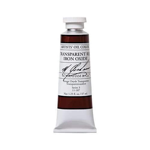 M. Graham & Co. Artist Oil Paint Transparent Red Iron Oxide 37ml (1.25 Fl Oz) | Lightfast Rating I Excellent thumbnail 1