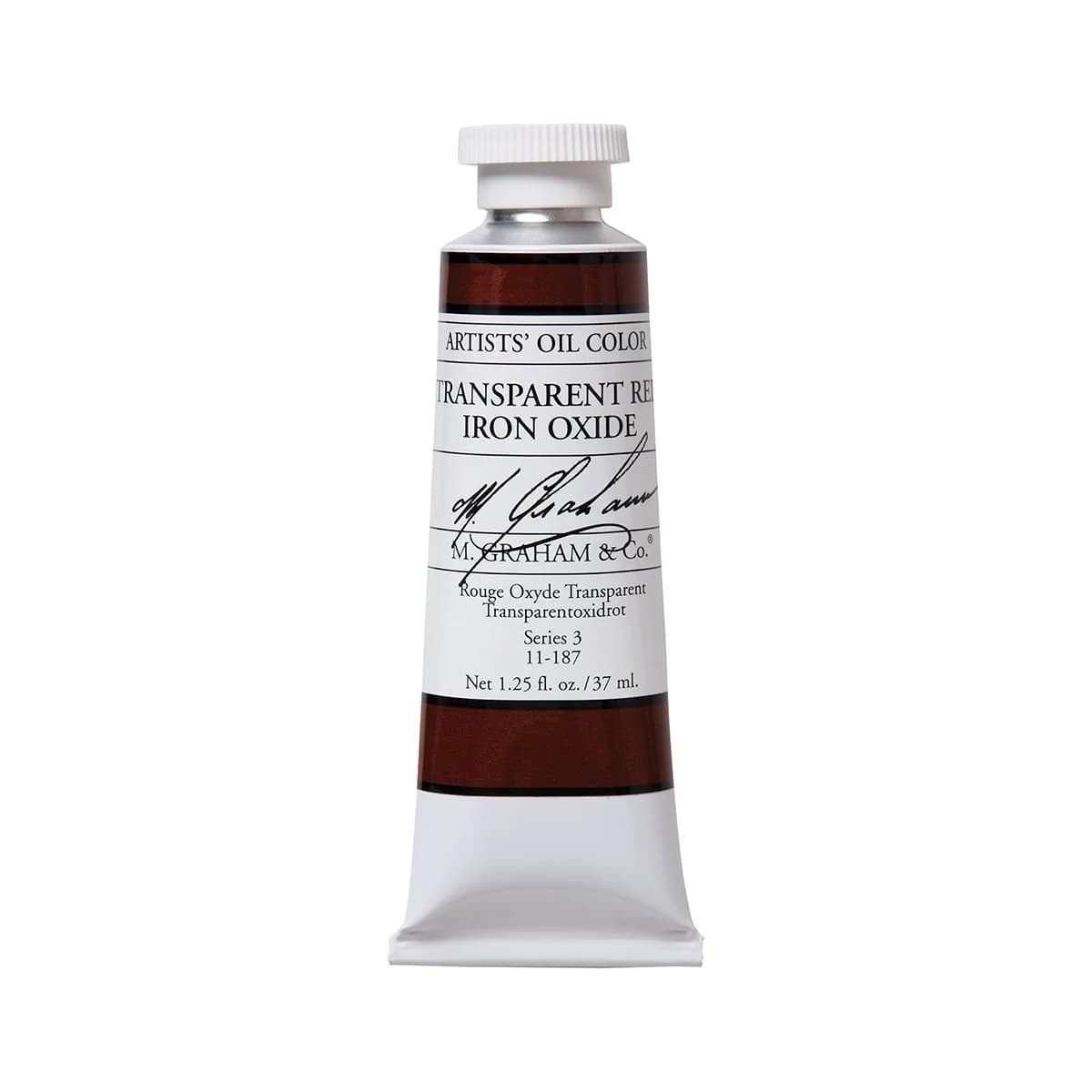 M. Graham & Co. Artist Oil Paint Transparent Red Iron Oxide 37ml (1.25 Fl Oz) | Lightfast Rating I Excellent - main product image