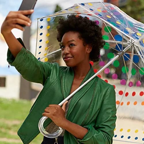 Totes Signature Clear Bubble Umbrella | 129.5 cm (51 in) Canopy | Auto Open Stick Umbrella with J-Handle thumbnail 8