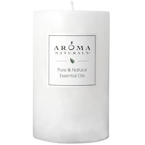 Aroma Naturals Patchouli & Frankincense Pillar Candle 6.4cm x 10.2cm | Natural Essential Oil Aromatherapy thumbnail 1
