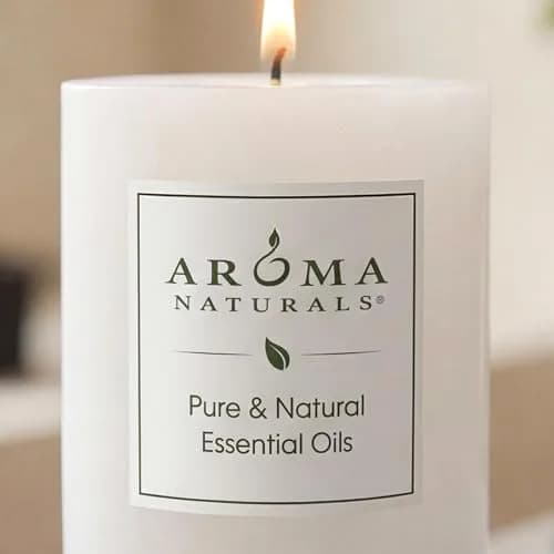 Aroma Naturals Patchouli & Frankincense Pillar Candle 6.4cm x 10.2cm | Natural Essential Oil Aromatherapy thumbnail 8