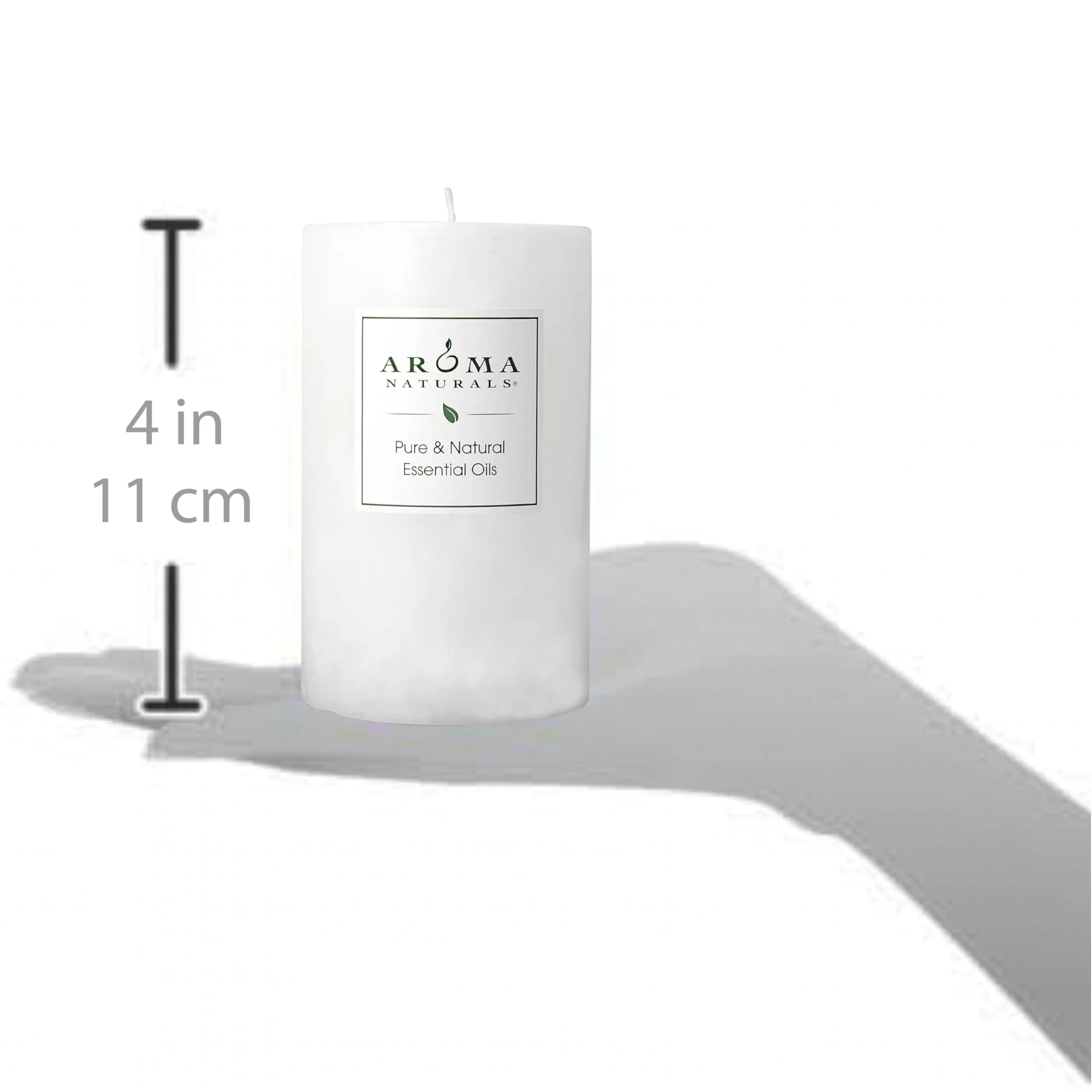 Aroma Naturals Patchouli & Frankincense Pillar Candle 6.4cm x 10.2cm | Natural Essential Oil Aromatherapy - view 3