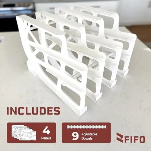 Shelf Reliance White 24 oz Storage Rack | Stackable & Adjustable Food Organizer for Pantry, USA Made thumbnail 5