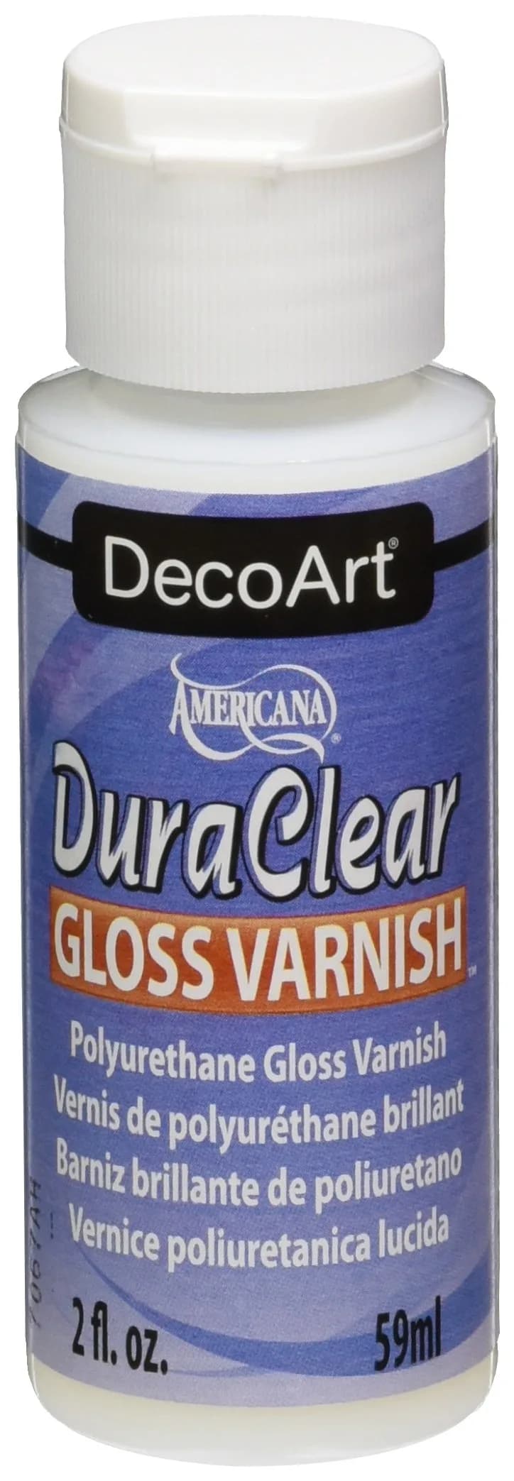 DecoArt DuraClear Matte Varnish 59ml (2 fl oz) | Non-Yellowing Polyurethane for Interior Wood — Gloss