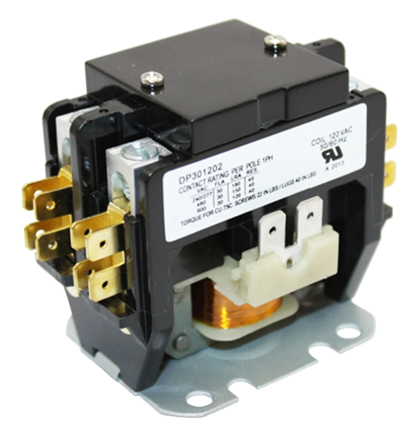 Packard DP301202 C230B 2 Pole 30 Amp Contactor | 120V Coil, Industrial Control Equipment