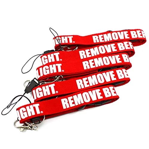 Rotary13B1 Remove Before Flight - Red Lanyard - 5 Pack | Aviation Warning Flags for House & Gym thumbnail 5