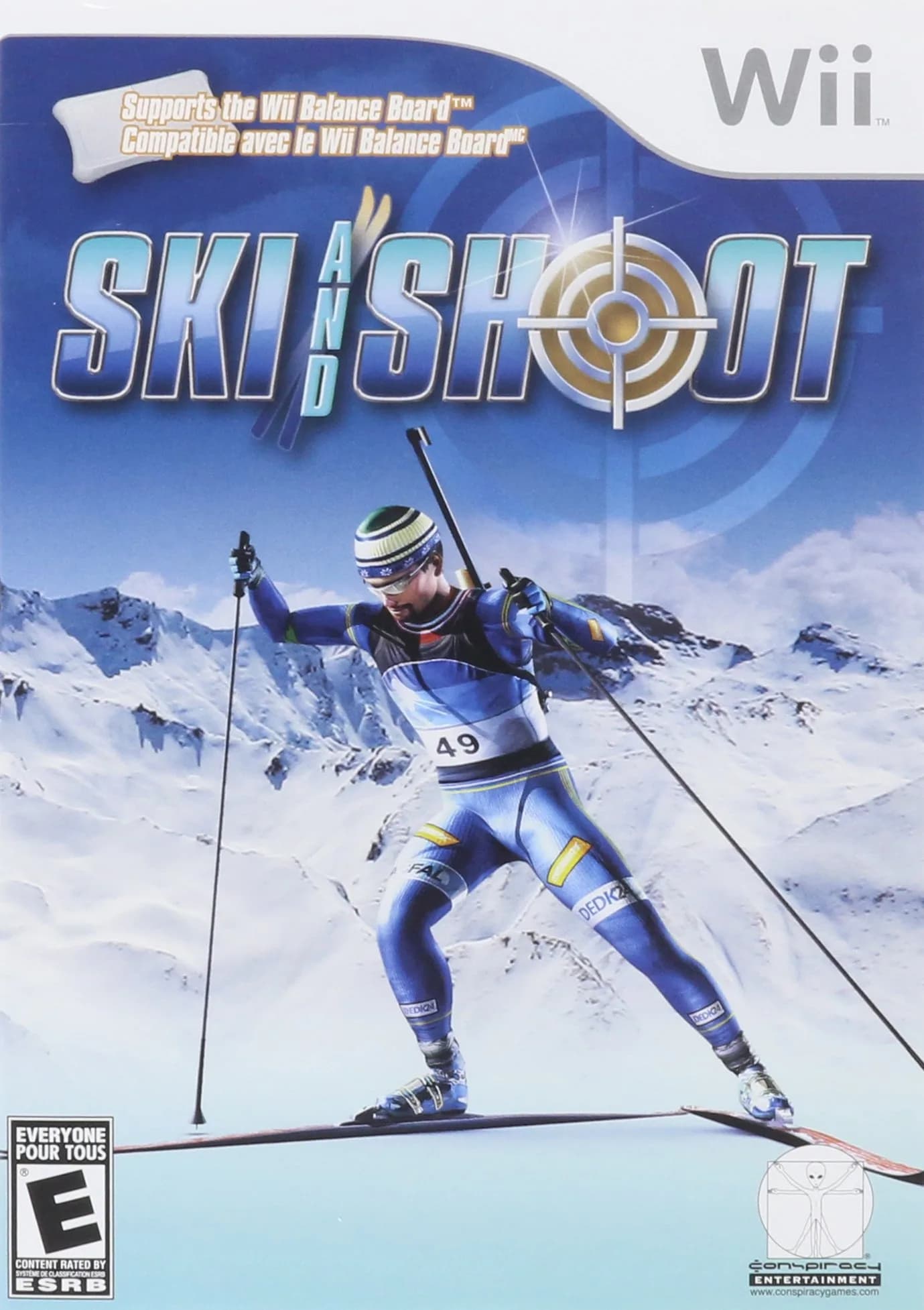 Conspiracy Ski & Shoot Wii Video Game | Adventure Genre, Standard Format, English (6.18in x 0.64in x 7.56in)