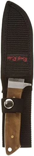 Rough Rider Drop Point Hunter | Full Tang Folding Knife 3.9" Blade, Wood Handle, Nylon Sheath thumbnail 2