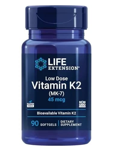Life Extension Low Dose Vitamin K2 Supports Arterial & Heart Health, 90 Softgels thumbnail 1