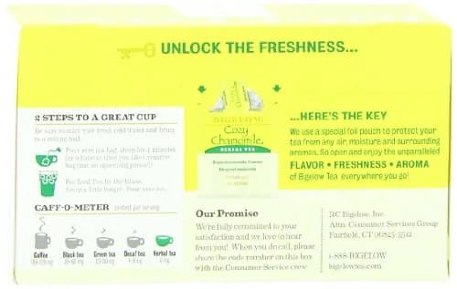 Bigelow Cozy Chamomile Herbal Tea 20-count | All-Natural, Caffeine-Free Relaxation (70-120 chars) thumbnail 3