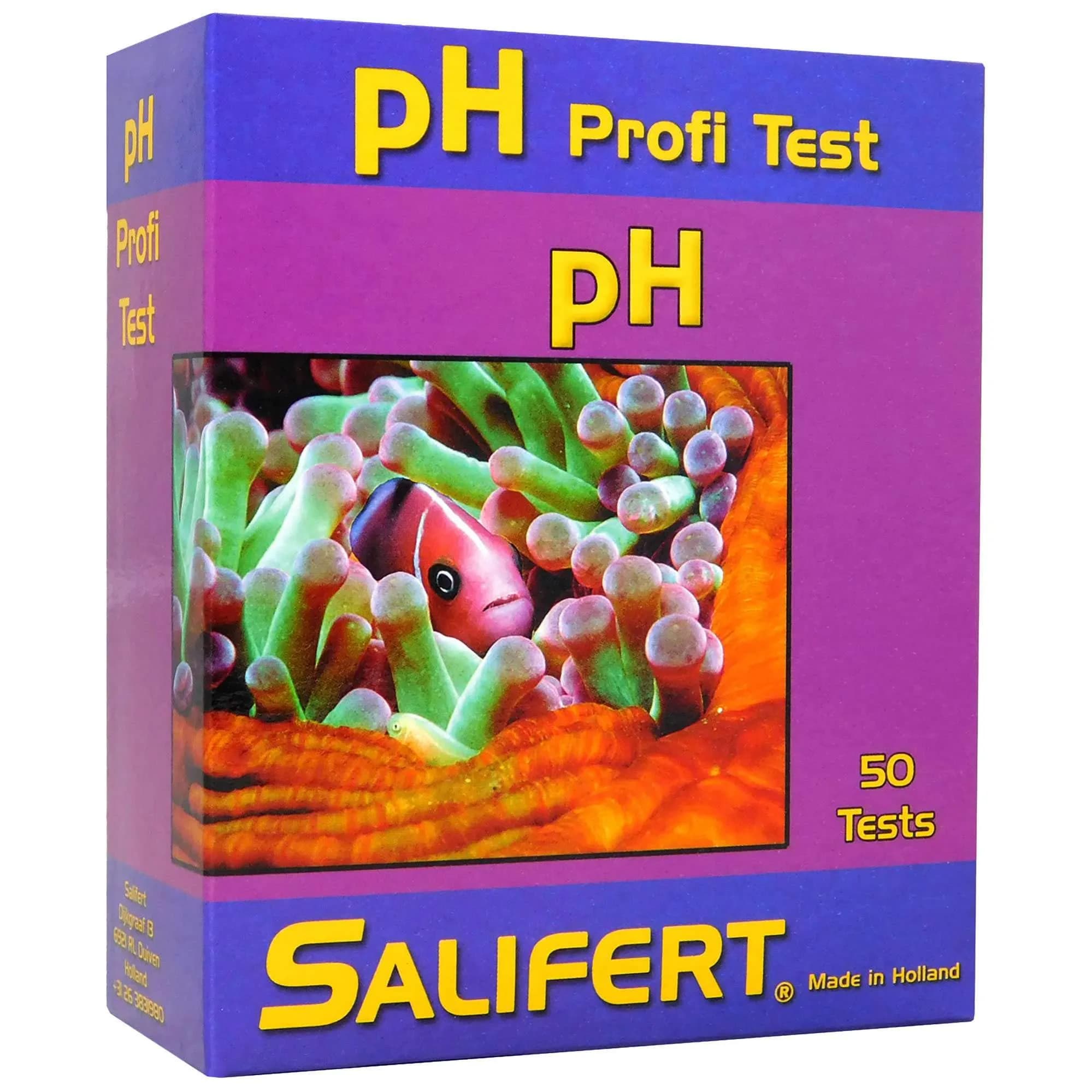 Salifert pH Test Kit for Aquariums | Measures pH 7.4-8.6, 50 Tests - main product image