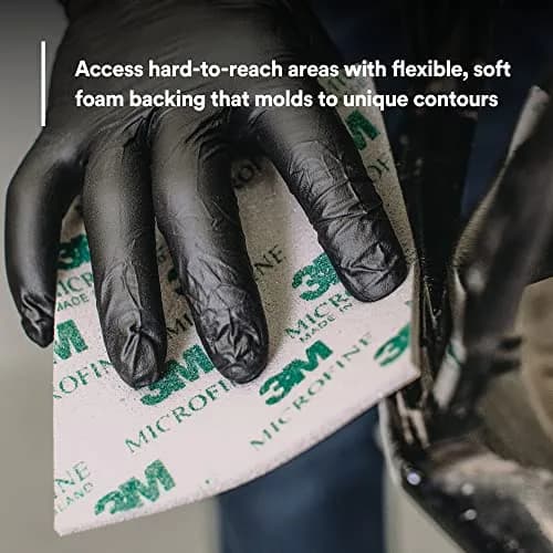 3M Softback Sanding Sponge, 4.5 in x 5.5 in, Microfine Grit | Flexible Hand Sanding Tool for Precision Work thumbnail 5
