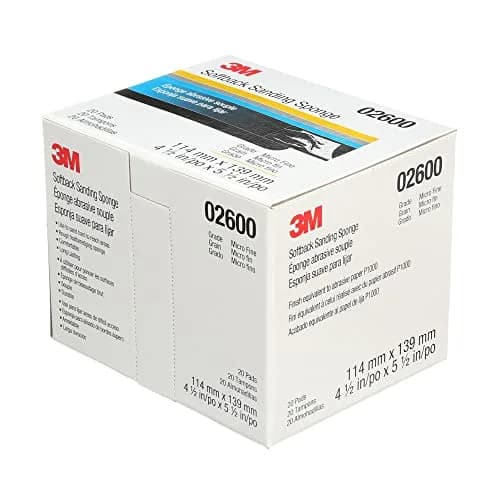 3M Softback Sanding Sponge, 4.5 in x 5.5 in, Microfine Grit | Flexible Hand Sanding Tool for Precision Work thumbnail 3
