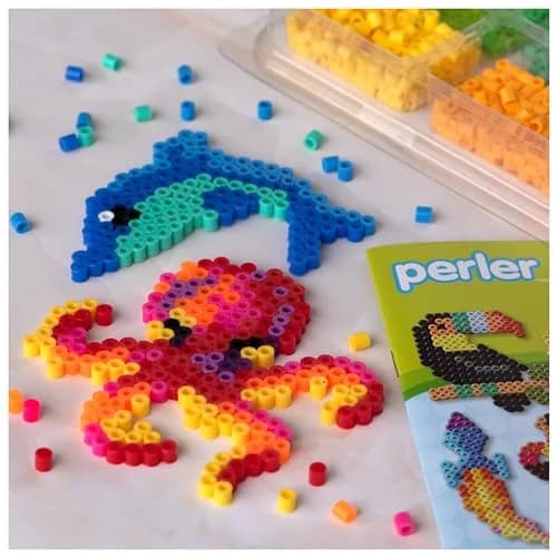Perler Assorted Fuse Beads Kit with Storage Tray & Pattern Book, Multicolor, 4001pcs | Arts & Crafts for Kids & Adults thumbnail 4